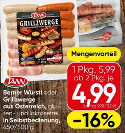 Spar Berner Würstl oder Grillzwerg Angebot