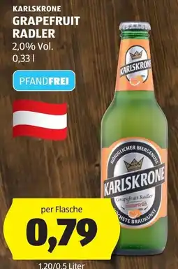 Hofer Karlskrone Grapefruit Radler Angebot