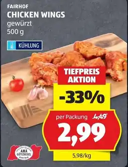 Hofer Fairhof Chicken Wings gewürzt Angebot