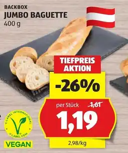 Hofer Backbox Jumbo Baguette Angebot