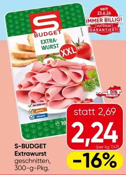 Spar S-Budget Extrawurst Angebot