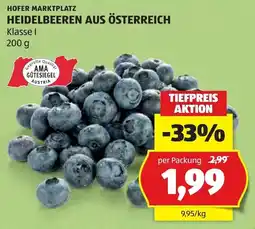 Hofer Heidelbeeren aus Österreich Angebot