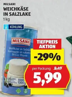 Hofer Milsani Weichkäse in Salzlake Angebot