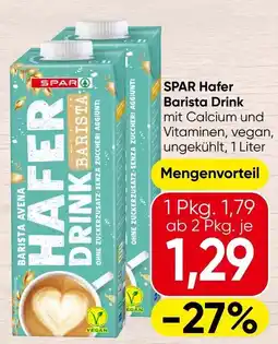 Spar SPAR Hafer Barista Drink Angebot