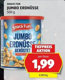 Hofer Snack Fun Jumbo Erdnüsse Angebot