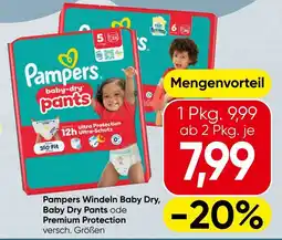 Spar Pampers Windeln Baby Dry, Baby Dry Pants ode Premium Protection Angebot