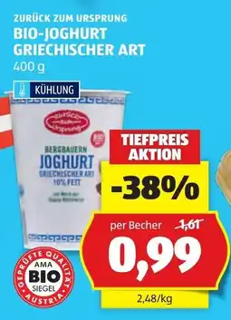 Hofer Bergbauern Joghurt griechischer Art Angebot