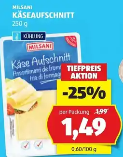 Hofer Milsani Käse Aufschnitt Angebot