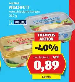 Hofer Milfina Mischfett Angebot