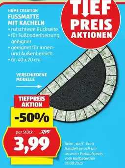 Hofer Home Creation Fußmatte mit Kacheln Angebot