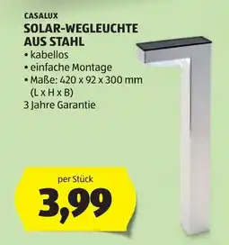 Hofer Casalux solar-wegleuchte aus stahl Angebot