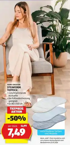 Hofer Home Creation Steinform Teppich Angebot