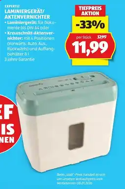 Hofer Expertiz Laminiergerät/Aktenvernichter Angebot