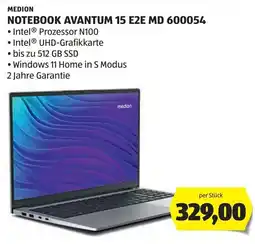 Hofer Medion Notebook Avantum 15 E2E MD 600054 Angebot