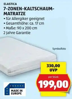 Hofer Elastica 7-Zonen-Kaltschaum-Matratze Angebot