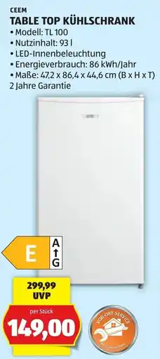 Hofer Ceem Table Top Kühlschrank Angebot