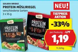 Hofer Golden Bridge Protein Müsliriegel Angebot