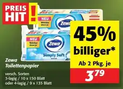 Nah&Frisch Zewa Toilettenpapier Angebot