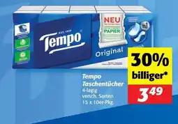 Nah&Frisch Tempo Taschentücher Angebot