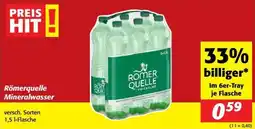 Nah&Frisch Römerquelle Mineralwasser Angebot