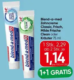 Eurospar Blend-a-Med Zahncreme Classic Angebot