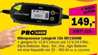 PROUSER Mikroprozessor Ladegerät 15A IBC15000B