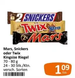 Kastner Mars, Snickers oder Twix Kingsize Riegel Angebot