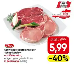 Eurospar TANN Schweinskotelett lang oder Schopfkotelett Angebot