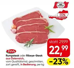 Eurospar TANN Rumpsteak oder Ribeye-Steak Angebot