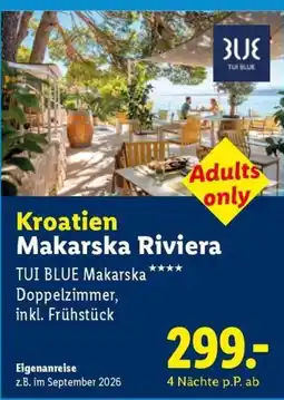 Lidl Reisen Kroatien Makarska Riviera TUI BLUE Makarska Angebot