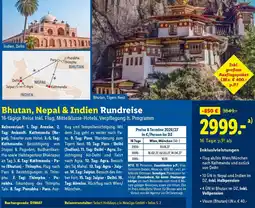 Lidl Reisen Bhutan, Nepal & Indien Rundreise Angebot