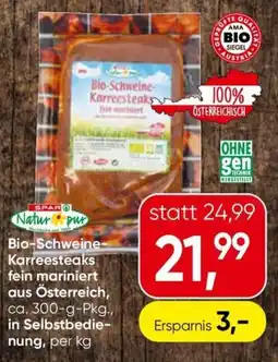 Eurospar Bio-Schweine-Karreesteaks Angebot