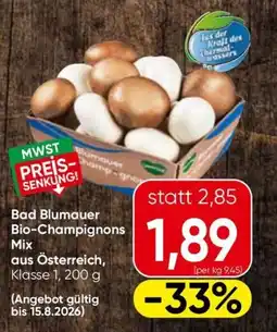 Eurospar Bad Blumauer Bio-Champignons Angebot