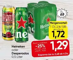 Eurospar Heineken oder Desperados Angebot