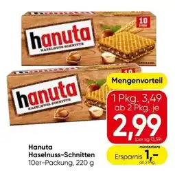 Eurospar Hanuta Haselnuss-Schnitten Angebot