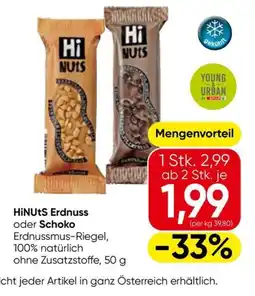 Eurospar HiNUTS Erdnuss oder Schoko Angebot