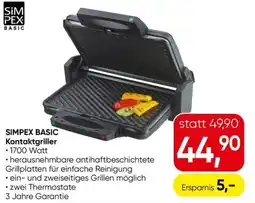 Eurospar SimPex Basic Kontaktgriller Angebot