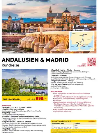 ANDALUSIEN & MADRID Rundreise