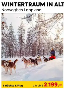 Billa Reisen Wintertraum in Alt Norwegisch Lappland Angebot