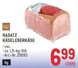 Metro Radatz Käseleberkäse Angebot