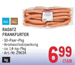 Metro Radatz Frankfurter Angebot