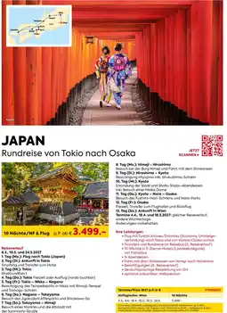 Billa Reisen JAPAN Rundreise von Tokio nach Osaka Angebot