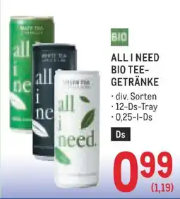 Metro All I Need Bio Tee-Getränke Angebot