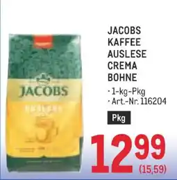 Metro Jacobs Kaffee Auslese Crema Bohne Angebot