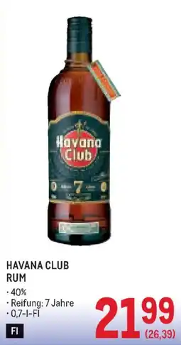 Metro Havana Club Rum Angebot