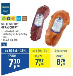 Metro Metzger Chef Selchschopf geräuchert Angebot