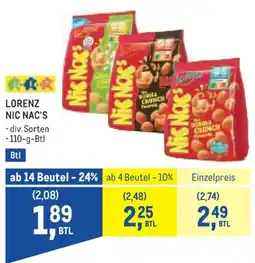 Metro Lorenz Nic Nac's Angebot