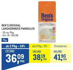 Metro Ben's Original Langkornreis Parboiled Angebot