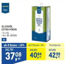 Metro Metro Chef Olivenöl Extra Virgin Angebot