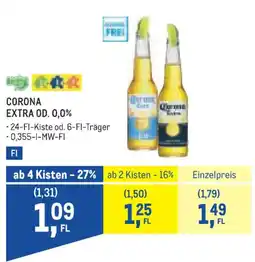 Metro Corona Extra 0,0% Angebot